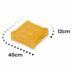 Coussin De Sol Lot De 2 - 40 X 40 Cm Jaune Miel -Pas Cher Jardinoa Magasin 648b55356b7844.89954140