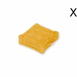 Coussin De Sol Lot De 2 - 40 X 40 Cm Jaune Miel -Pas Cher Jardinoa Magasin 648b553577f442.75379600