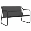VIDAXL Banc De Jardin à 2 Places Avec Coussin Anthracite Acier