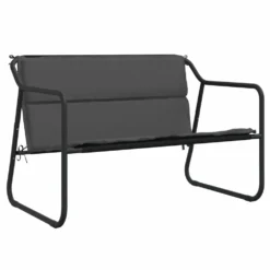 VIDAXL Banc De Jardin à 2 Places Avec Coussin Anthracite Acier -Pas Cher Jardinoa Magasin 648c91b96a9d12.60267724