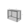 Housse De Protection Table De Bar Haute Imperméable Et Résistante Aux UV En Polyester Bleu Marine - 165x110x120cm