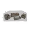 Housse De Protection Salon De Jardin Imperméable Et Résistante Aux Uv En Polyester Bleu Marine - Mobilier De Jardin - 200x200x100cm