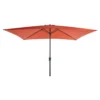 Parasol Rectangulaire 2x3m Orange Aluminium Et Polyester Avec Manivelle Inclinable - Parasol Droit - Mobilier De Jardin