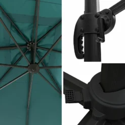 Parasol Déporté Molokai Rectangulaire 3x4m Bleu + Housse -Pas Cher Jardinoa Magasin 6494abd47a8b66.29170036