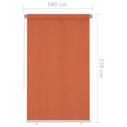 VIDAXL Store Roulant D'extérieur 140x230 Cm Orange -Pas Cher Jardinoa Magasin 6494b6688414b2.46325727