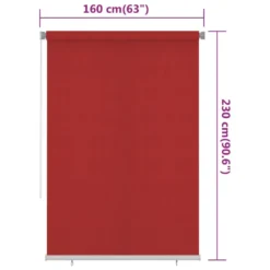 VIDAXL Store Roulant D'extérieur 160x230 Cm Rouge Pehd -Pas Cher Jardinoa Magasin 6494b66975f984.40606788