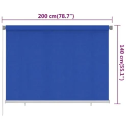 VIDAXL Store Roulant D'extérieur 200x140 Cm Bleu Pehd -Pas Cher Jardinoa Magasin 6494b66a50e4a9.51962703