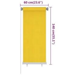 VIDAXL Store Roulant D'extérieur 60x140 Cm Jaune Pehd -Pas Cher Jardinoa Magasin 6494b66e78b290.93440154