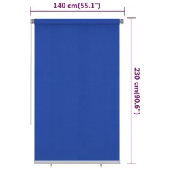 VIDAXL Store Roulant D'extérieur 140x230 Cm Bleu Pehd -Pas Cher Jardinoa Magasin 6494b6713d3a17.71079332