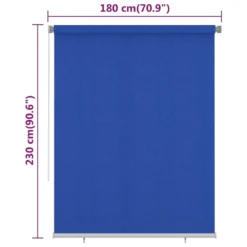 VIDAXL Store Roulant D'extérieur 180x230 Cm Bleu Pehd -Pas Cher Jardinoa Magasin 6494b671a51a81.96457261