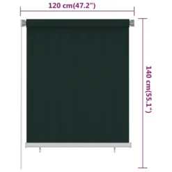 VIDAXL Store Roulant D'extérieur 120x140 Cm Vert Foncé Pehd 11 VIDAXL Store Roulant D'extérieur 120x140 Cm Vert Foncé Pehd -Pas Cher Jardinoa Magasin 6494b67463fd71.42126493