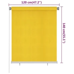 VIDAXL Store Roulant D'extérieur 120x140 Cm Jaune Pehd -Pas Cher Jardinoa Magasin 6494b675c3ea30.40070575
