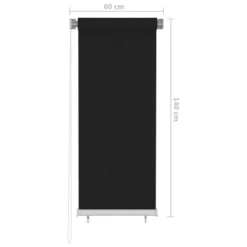 VIDAXL Store Roulant D'extérieur 60x140 Cm Noir -Pas Cher Jardinoa Magasin 6494b6771e61c3.77453000