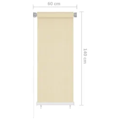 VIDAXL Store Roulant D'extérieur Crème 60x140 Cm Pehd -Pas Cher Jardinoa Magasin 6494b6784d86d9.67615538
