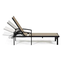 Lot De 2 Bains De Soleil En Aluminium Taupe -Pas Cher Jardinoa Magasin 6496c96e43e450.95011684