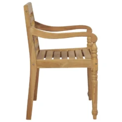 VIDAXL Chaises Batavia Avec Coussins 6 Pcs Bois De Teck Solide -Pas Cher Jardinoa Magasin 6498f839e4ff46.72889166