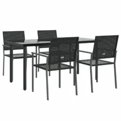 VIDAXL Ensemble à Manger De Jardin 5 Pcs Résine Tressée Acier -Pas Cher Jardinoa Magasin 64999dcd56aaa7.01514529