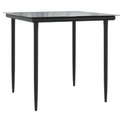 VIDAXL Ensemble à Dîner De Jardin Coussins 3 Pcs Noir Rotin Et Acier -Pas Cher Jardinoa Magasin 6499a0f68f6180.16760668