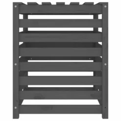 VIDAXL Composteur Gris 63,5x63,5x77,5 Cm Bois Massif De Pin -Pas Cher Jardinoa Magasin 6499e3c394d254.90358549