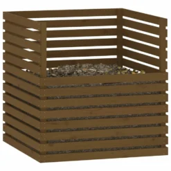 VIDAXL Composteur Marron Miel 100x100x102 Cm Bois Massif De Pin -Pas Cher Jardinoa Magasin 6499e3c7b621d1.06963154
