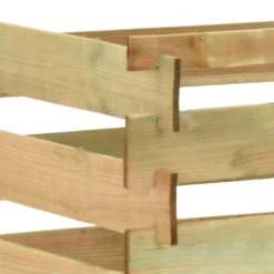 VIDAXL Composteur De Jardin à Lattes 100x100x80cm Bois De Pin Imprégné -Pas Cher Jardinoa Magasin 6499e3ca516875.80483941