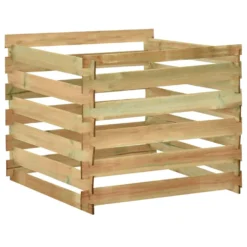 VIDAXL Composteur De Jardin à Lattes 100x100x80cm Bois De Pin Imprégné