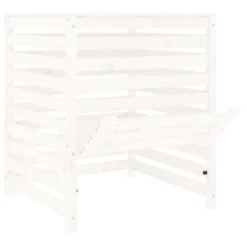 VIDAXL Composteur Blanc 82,5x82,5x99,5 Cm Bois Massif De Pin -Pas Cher Jardinoa Magasin 6499e3cd60d980.80824964