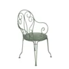 Fauteuil Pour Jardin MONTMARTRE En Acier Vert - 56x48x87 Cm