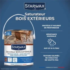 Saturateur En Phase Aqueuse Pour Bois Coloris Teck 2,5L -Pas Cher Jardinoa Magasin 696644 002