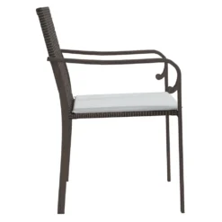 VIDAXL Chaises De Jardin Et Coussins Lot De 2 Marron 56x59x84 Cm Rotin -Pas Cher Jardinoa Magasin 6b3dd8427d27cbd7