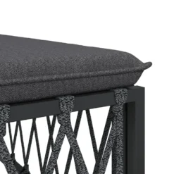 VIDAXL Canapé Central De Jardin Avec Coussins Anthracite Tissu Tissé -Pas Cher Jardinoa Magasin 705eea39adc6c86c