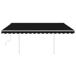 VIDAXL Auvent Manuel Rétractable Avec Led 4x3 M Anthracite -Pas Cher Jardinoa Magasin 75c20b14428aec61