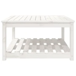 VIDAXL Table De Jardin Blanc 82,5x82,5x45 Cm Bois Massif De Pin -Pas Cher Jardinoa Magasin 79ce0e2a4fc7a634