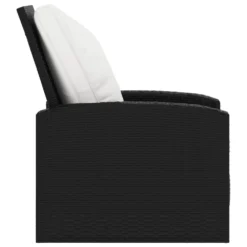VIDAXL Fauteuil Inclinable De Jardin Avec Coussins Noir Résine Tressée -Pas Cher Jardinoa Magasin 7a08f560cbf807db