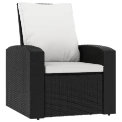 VIDAXL Fauteuil Inclinable De Jardin Avec Coussins Noir Résine Tressée -Pas Cher Jardinoa Magasin 80511b3cc380a6ec