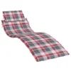 VIDAXL Coussin De Chaise Longue à Carreaux Rouge 186x58x3 Cm