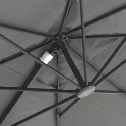 Parasol Déporté 3x3m Et 4 Dalles à Remplir Aluminium Gris -Pas Cher Jardinoa Magasin 84183b12fcad6409