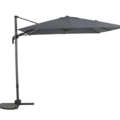 Parasol Samos En Toile Anthracite Avec Mât Inclinable - 250x250 Cm