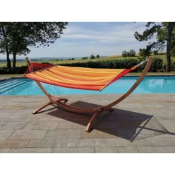 Hamac Brésilien 'Eskapade Sunny' Avec Support En Bois FSC -Pas Cher Jardinoa Magasin 884240 006