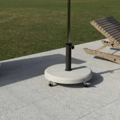 Pied Parasol HALTER Béton Moulé Anthracite 30 Kg Concept Haltère -Pas Cher Jardinoa Magasin 884448 003