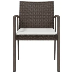 VIDAXL Chaises De Jardin Coussins Lot De 4 Marron 56,5x57x83 Cm Rotin -Pas Cher Jardinoa Magasin 8fda4e33b39fd9fb