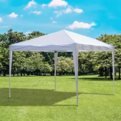 OUTSUNNY Tonnelle Barnum Pliant Blanc - L300xl300xH255cm