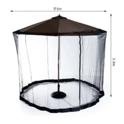 OUTSUNNY Moustiquaire Cylindrique Pour Parasol - Diam. 3m -Pas Cher Jardinoa Magasin 943249 004