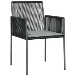 VIDAXL Chaises De Jardin Et Coussins Lot De 2 Noir 54x60,5x83,5 Cm -Pas Cher Jardinoa Magasin 949bd3e47f4ba3a7