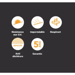 Housse Pour Canapé 2 Places En Polyester Anthracite - 145x85x70 Cm -Pas Cher Jardinoa Magasin 953133 2033251