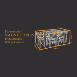 Housse Protection Salon De Jardin 6/8 Personnes -Pas Cher Jardinoa Magasin 953144 2033257