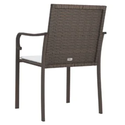 VIDAXL Chaises De Jardin Et Coussins Lot De 4 Marron 56x59x84 Cm Rotin -Pas Cher Jardinoa Magasin 957fb516337ef6c6