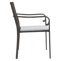 VIDAXL Chaises De Jardin Et Coussins Lot De 4 Marron 56x59x84 Cm Rotin -Pas Cher Jardinoa Magasin 964c7d89e9c16bd8