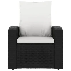 VIDAXL Fauteuil Inclinable De Jardin Avec Coussins Noir Résine Tressée -Pas Cher Jardinoa Magasin 9abe6420ab7bcb7c