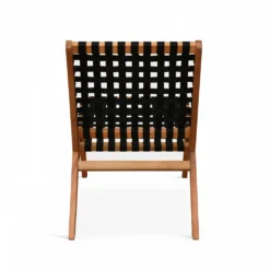 Lot De 2 Fauteuils Relax En Bois D'eucalyptus Noir -Pas Cher Jardinoa Magasin 9d24083108de461b